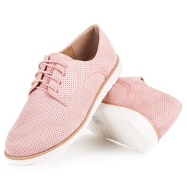 Seastar Chaussures nouées ajourées rose 4