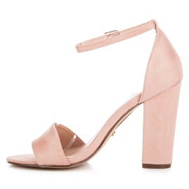 Seastar Sandales en daim sur un poteau rose 5