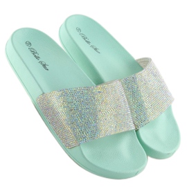 Chaussons en caoutchouc avec zircone cubique S20 LT.GREEN bleu 2