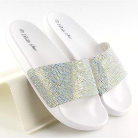 Chaussons en caoutchouc avec oxyde de zirconium blanc S20 blanc blanche 2