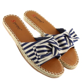 LL-133P D.BLUE chaussons espadrilles bleu marine 1