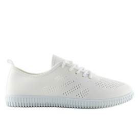 Baskets blanches femme LA10P blanc 2