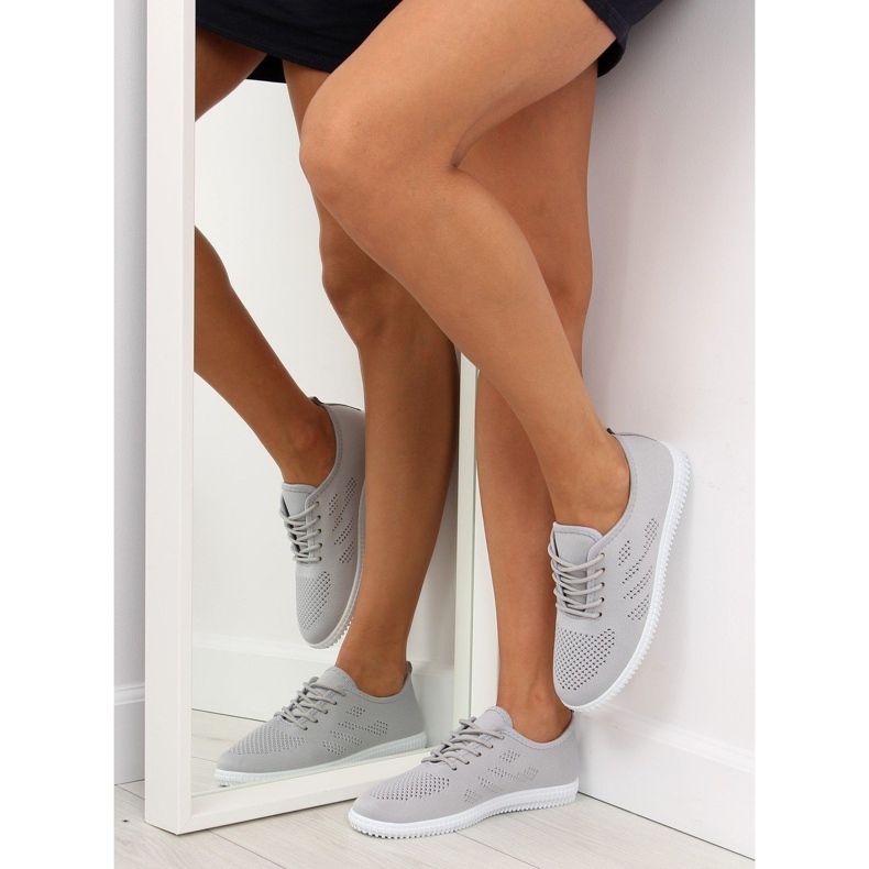 Gris Baskets grises pour femme LA10P Gris 1