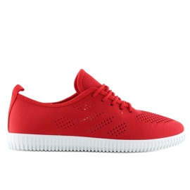 Rouge Baskets rouges femme LA10P Rouge 2