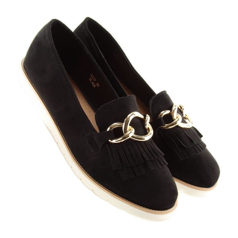Noir Mocassins noirs pour femme G237 noir 1