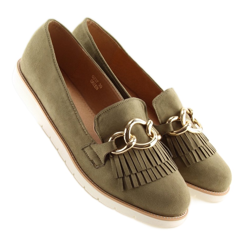 Vert Mocassins femme G237 Vert 1