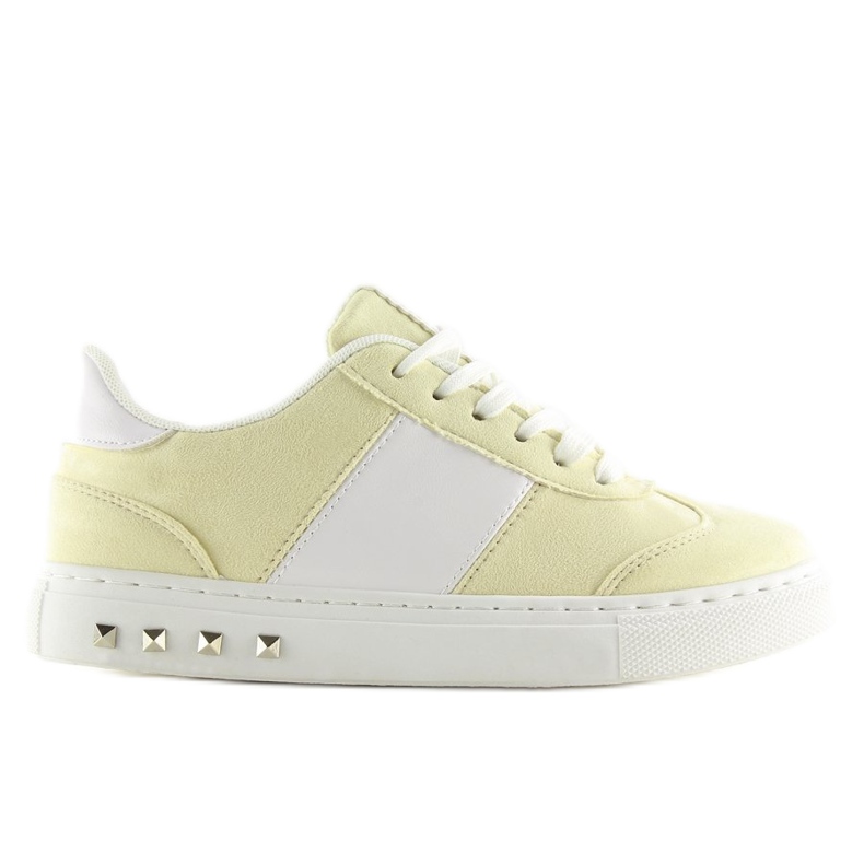Baskets femme jaune pastel C928-36 Jaune 2