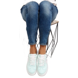 Baskets femme vert menthe pastel 1