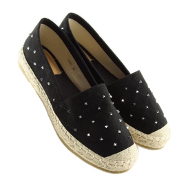 Espadrilles noires à clous 5481 noir le noir 4
