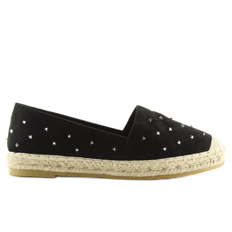 Espadrilles noires à clous 5481 noir le noir 2