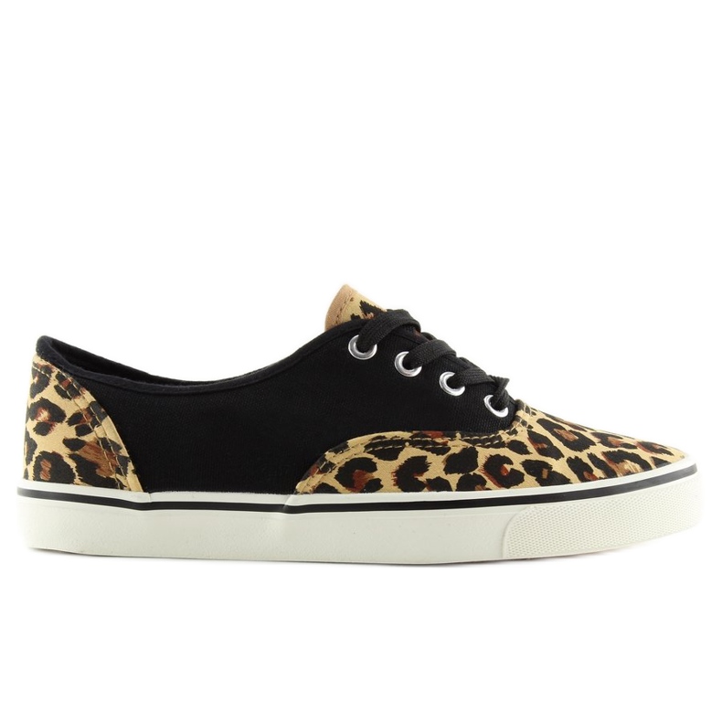 Baskets à lacets K-75 Marron / léopard brun le noir 1