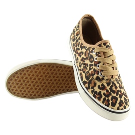 Baskets à lacets léopard K-75 brun 2