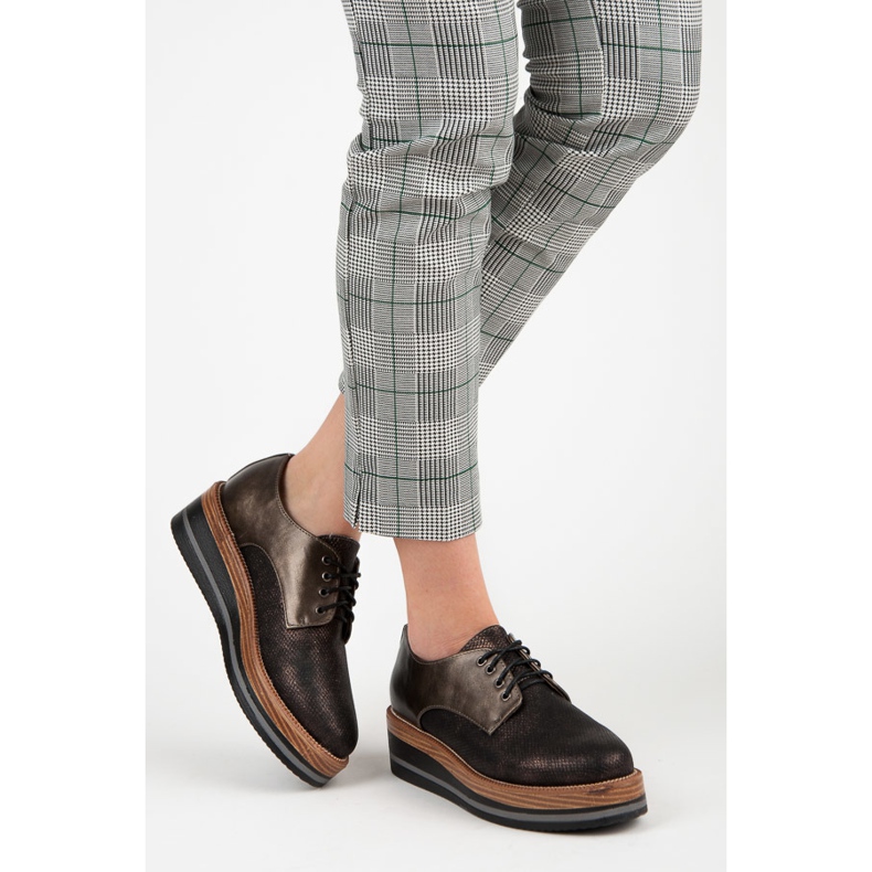 Kylie Chaussures compensées élégantes brun 2