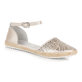 Sandales vinceza espadrilles en cuir jaune 3