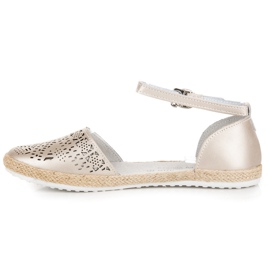 Sandales vinceza espadrilles en cuir jaune 4