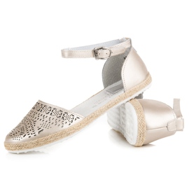 Sandales vinceza espadrilles en cuir jaune 5