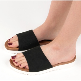 Chaussons Vinceza en daim noir le noir 2