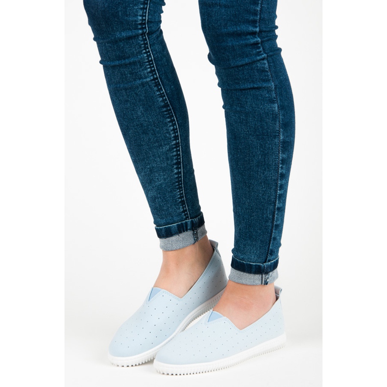 Seastar Slipons en daim bleu 1