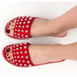 Seastar Tongs espadrilles en daim rouge 6
