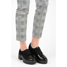 Kylie Chaussures noires rock 1
