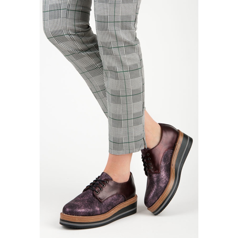 Kylie Chaussures compensées bordeaux élégantes rouge 2 Kylie Chaussures compensées bordeaux élégantes rouge 2