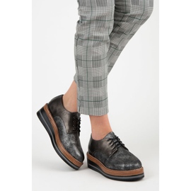 Kylie Chaussures compensées élégantes gris 2