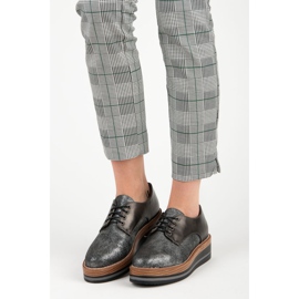 Kylie Chaussures compensées élégantes gris 1