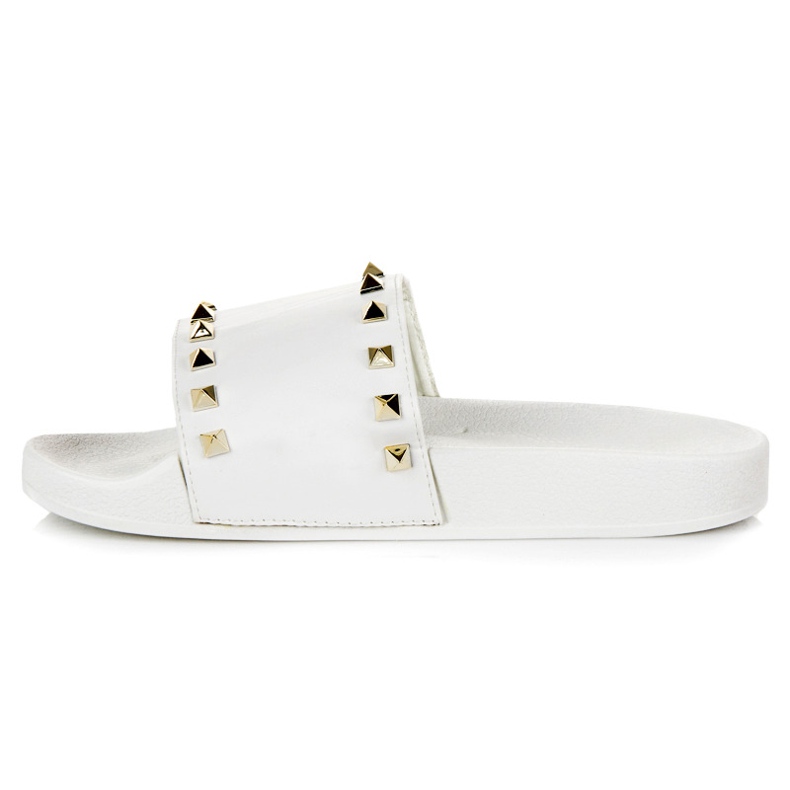 Babouches blanches à strass 1