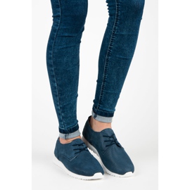 Chaussures en cuir à nouer VINCEZA bleu 1