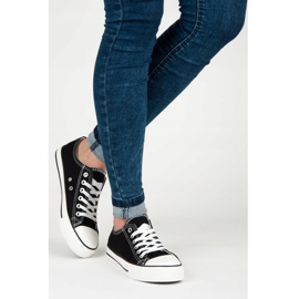 Baskets classiques noires classiques pour femmes le noir 2