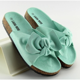 Chaussons menthe liège LS-90 vert 2