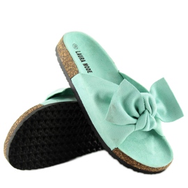 Chaussons menthe liège LS-90 vert 1