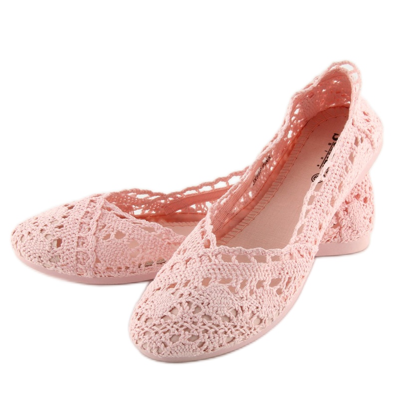Ballerines dentelle rose JX59P rose 1 Ballerines dentelle rose JX59P rose 1