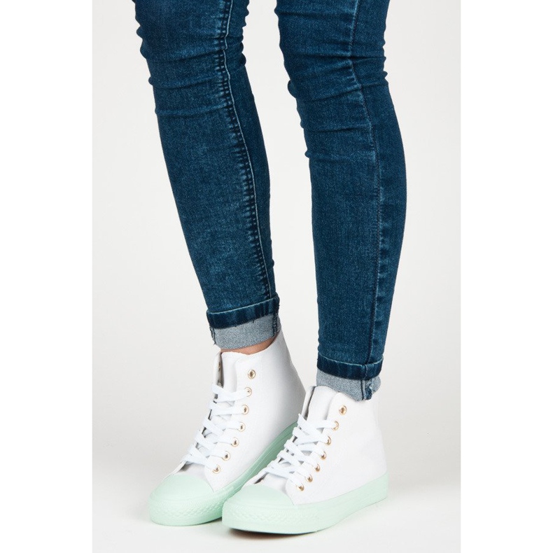 Coura Baskets sur la cheville blanc 1