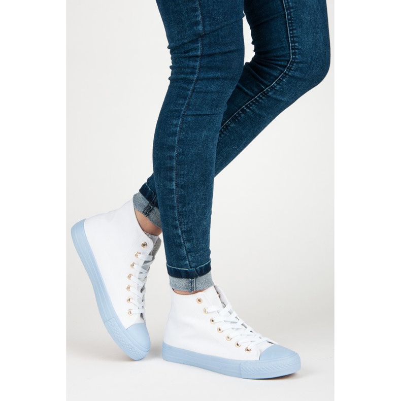 Coura Baskets sur la cheville blanche 2