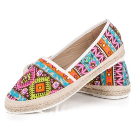 Espadrilles à motif ethnique multicolore 4