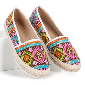 Espadrilles à motif ethnique multicolore 3