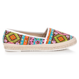 Espadrilles à motif ethnique multicolore 5