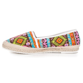 Espadrilles à motif ethnique multicolore 6