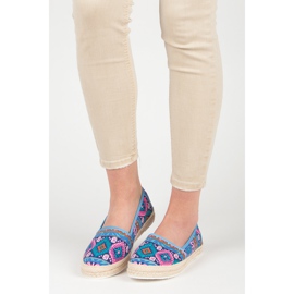 Espadrilles à motif ethnique multicolore 1