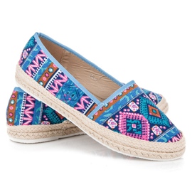 Espadrilles à motif ethnique multicolore 4