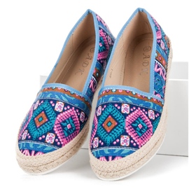 Espadrilles à motif ethnique multicolore 5
