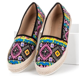 Espadrilles à motif ethnique multicolore 3