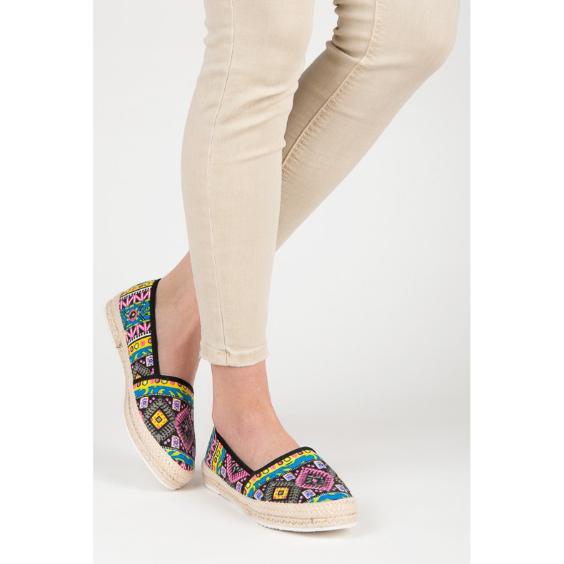 Espadrilles à motif ethnique multicolore 2