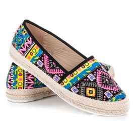 Espadrilles à motif ethnique multicolore 4
