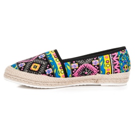 Espadrilles à motif ethnique multicolore 5