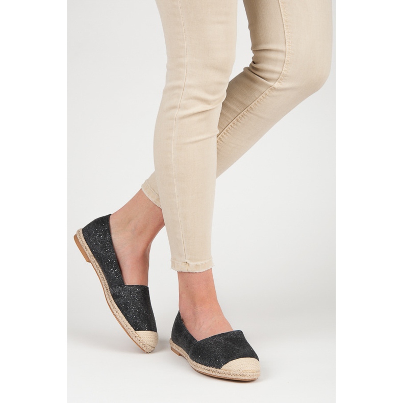 Bestelle Espadrilles à paillettes le noir 2 Bestelle Espadrilles à paillettes le noir 2