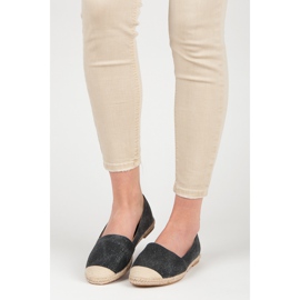 Bestelle Espadrilles à paillettes noir 1