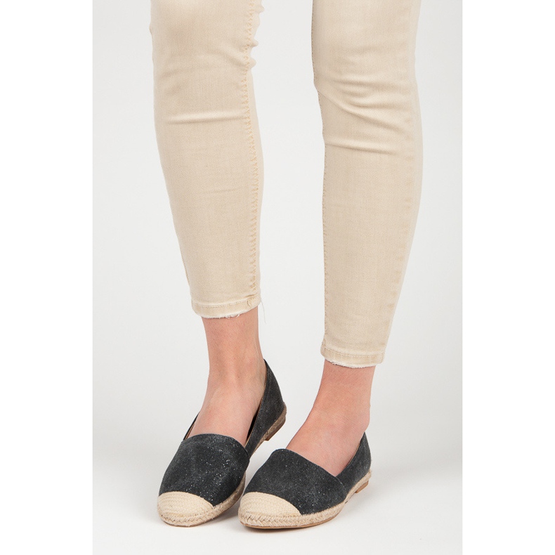 Bestelle Espadrilles à paillettes noir 1