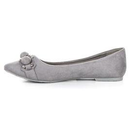 Seastar Ballerines col V en daim gris 3